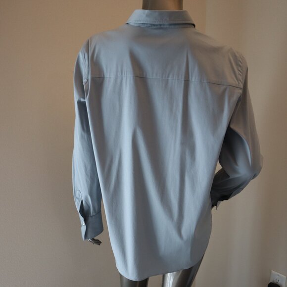 Brunello Cucinelli Monili Blouse Button Down Shirt Top Monili Tab Size Medium - Picture 6 of 8